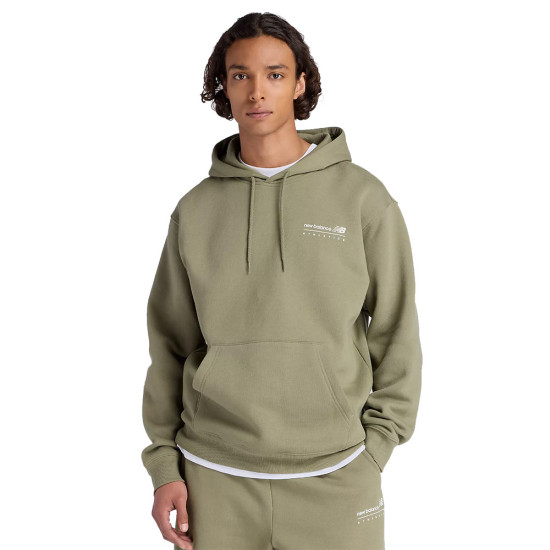 New Balance Ανδρικό φούτερ Linear Graphic Fleece Hoodie